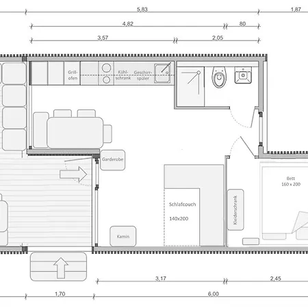 408-kleinis Tiny House Mit Kamin Bis 4 Pers Блеккеде
